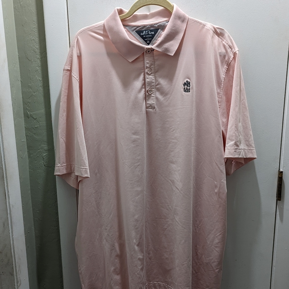 AdiPure by Adidas Men's Golf Polo Size 2XL Like New Condition pink Sh…